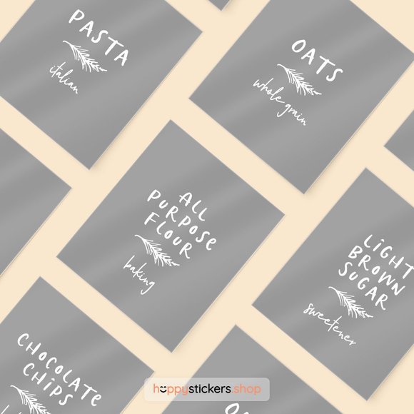 36 Labels • Poppit Minimalist Pantry for Kitchen Storage • Organization Labels - Picture 17 of 17